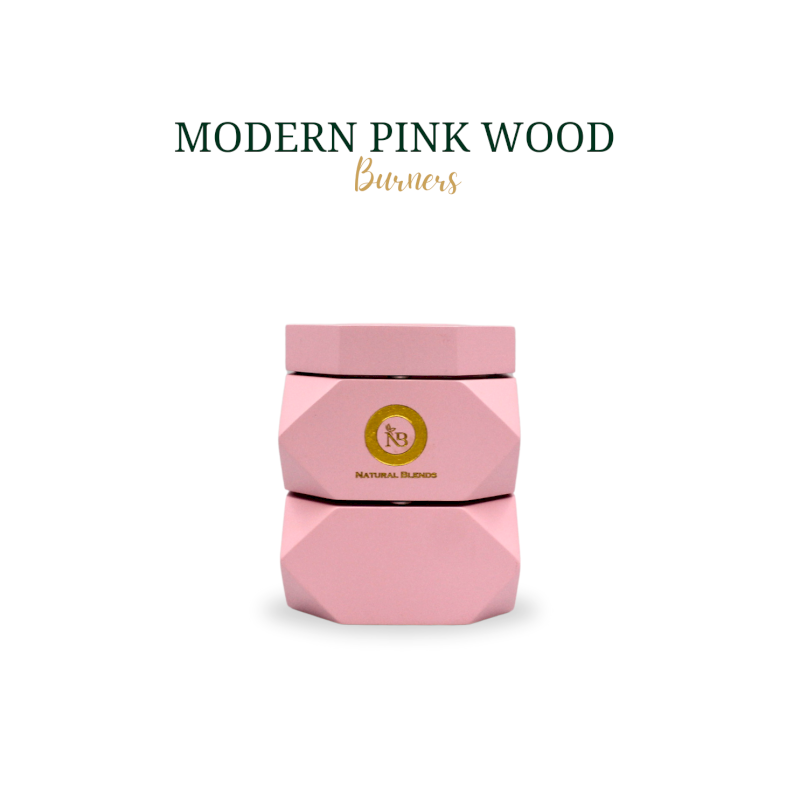 Modern pink wood burner  (polygon Large three-layer-burner NB no. I)